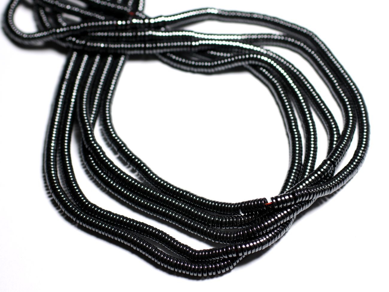 50pc - Perles de Pierre - Hématite Rondelles Heishi 4x1mm -  4558550084743 