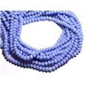 Fil 39cm 90pc env - Perles Verre opaque - Rondelles Facettées 6x4.5mm Bleu Mauve Lavande Pastel - 4558550084927 