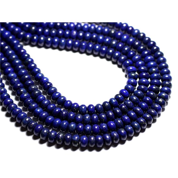 10pc - Perles de Pierre - Lapis Lazuli Rondelles 8x5mm - 4558550027269 