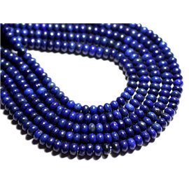 10pc - Stone Beads - Lapis Lazuli Rondelles 6x4mm - 4558550085511 