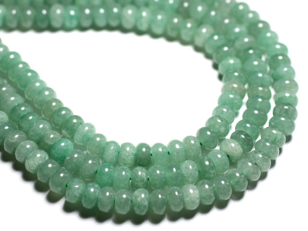 10pc - Perles de Pierre - Aventurine Verte Rondelles 8x5mm - 4558550085474 
