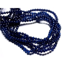 30pc - Stone Beads - Jade Balls 4mm Night Blue - 4558550085603 