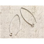 1 Paire - Crochets Argent 925 Boucles d'Oreilles 28mm   4558550003539 