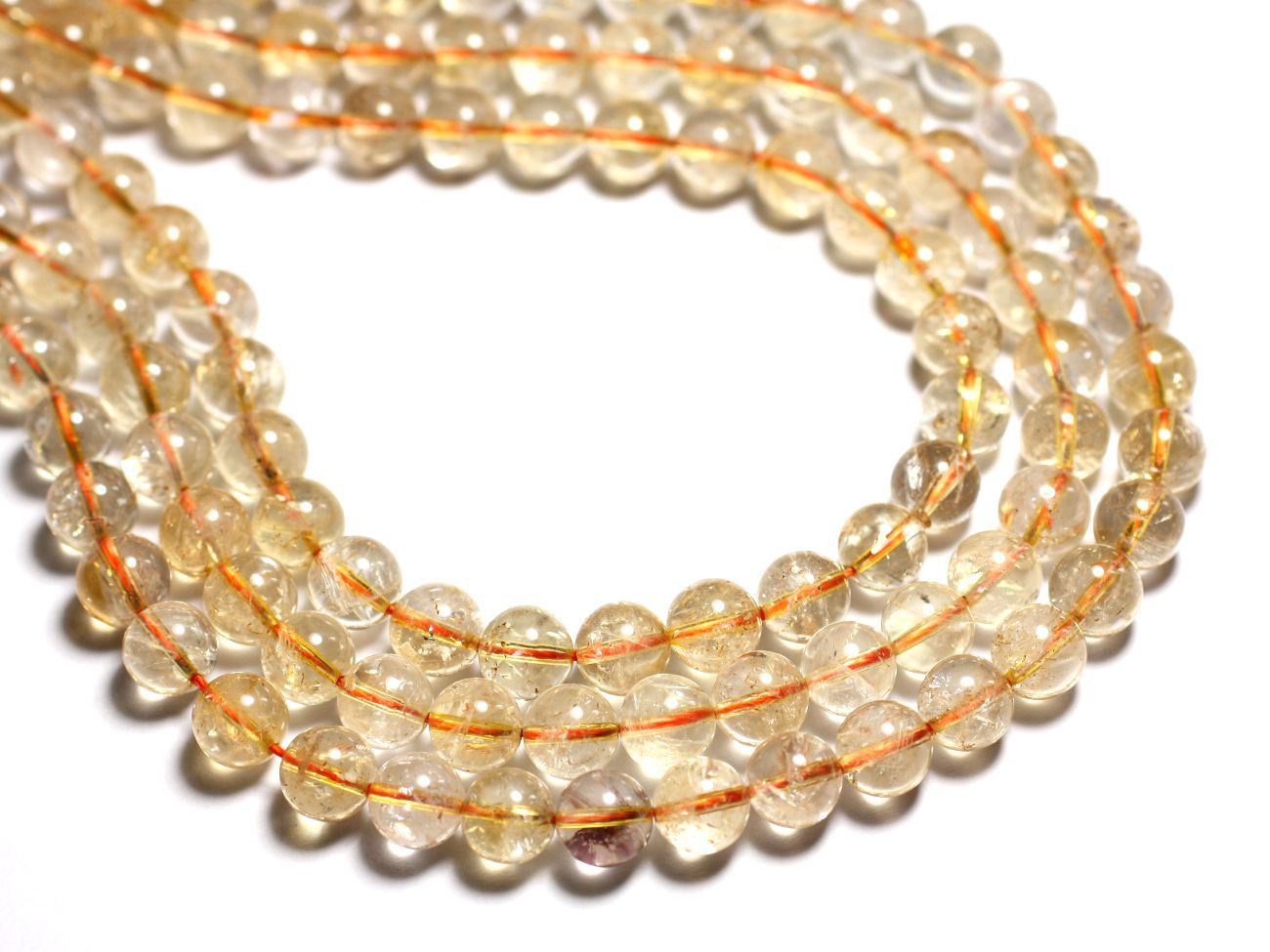 2pc - Perles de Pierre - Citrine Boules 10mm -  4558550084491 