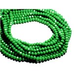 Fil 39cm 90pc env - Perles Verre opaque - Rondelles Facettées 6x4.5mm Vert - 4558550084880 