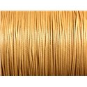 10 metres - Fil Corde Cordon Coton Ciré 0.8mm Beige Caramel - 7427039735063