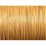 10 metres - Fil Corde Cordon Coton Ciré 0.8mm Beige Caramel - 7427039735063