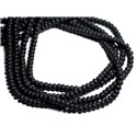 20pc - Perles de Pierre - Onyx Noir Mat Rondelles 6x4mm -  4558550084378 