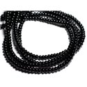 20pc - Perles de Pierre - Onyx Noir Rondelles 6x4mm -  4558550084385 