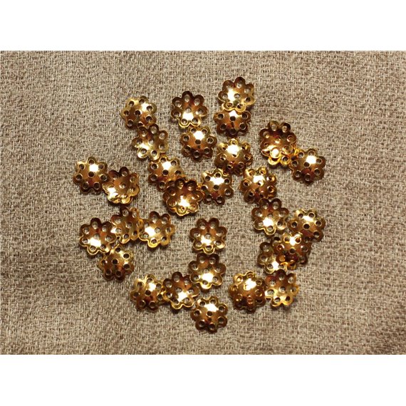 20pc - Coupelles Métal Doré 9x2mm -  4558550034434 