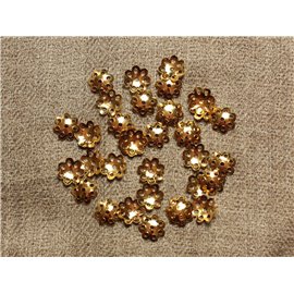 20pc - Gold Metal Cups 9x2mm - 4558550034434 