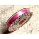 Bobine 10 metres env - Fil Elastique Fibre 0.8-1mm Rose clair poudre pastel bonbon - 4558550014122