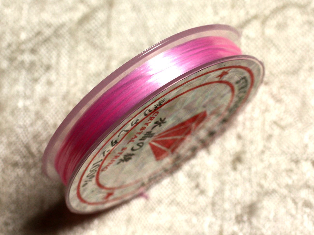Bobine 10m - Fil Elastique Fibre 0.8-1mm Rose clair  4558550014122 
