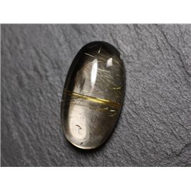 Cabochon Stone - Ovale al quarzo rutilo dorato 28x15mm N39 - 4558550084255 