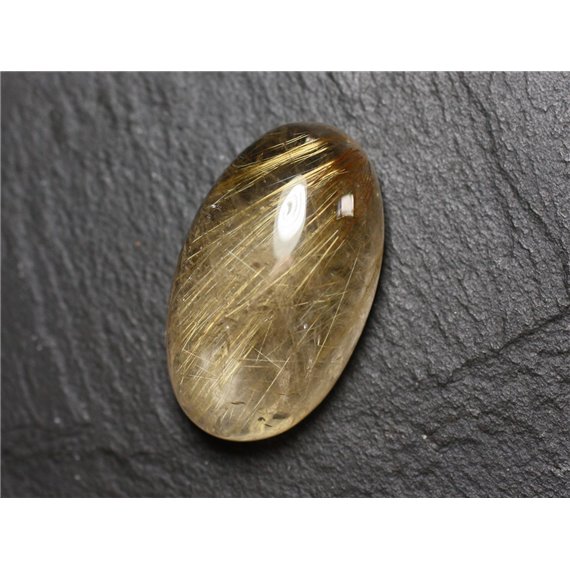 Cabochon Pierre - Quartz Rutile doré Ovale 31x19mm N40 -  4558550084262 