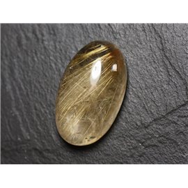 Piedra Cabujón - Cuarzo Rutilo Dorado Ovalado 31x19mm N40 - 4558550084262 