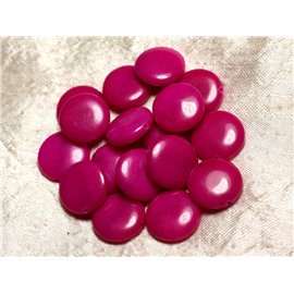 2pc - Stenen Kralen - Jade Roze Fuchsia Paletten 18mm 4558550015525 