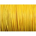 5 Mètres - Fil Corde Cordon Coton Ciré 1mm Jaune Citron - 4558550016010