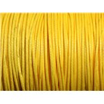 5 Mètres - Cordon de Coton Ciré 1mm Jaune 4558550016010 5 Mètres - Cordon de Coton Ciré 1mm Jaune 4558550016010