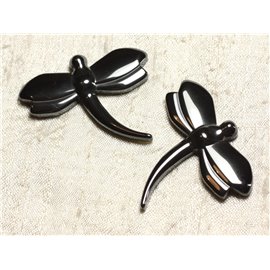 1pc - Pendente con perline in pietra - Ematite Libellula 48mm 4558550003935 