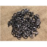 100pc - Fermoirs Mousquetons 12x7mm Métal Noir sans nickel   4558550004062 