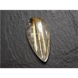 Cabochon Stone - Golden Rutile Quartz drop 30x15mm N17 - 4558550084033 