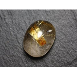 Cabochon Stone - Ovale al quarzo rutilo dorato 19x14mm N32 - 4558550084187 