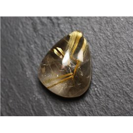 Cabochon Stone - Quarzo rutilo goccia dorata 20x16mm N9 - 4558550083951 