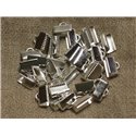 100pc - Embouts Métal Argenté qualité 10x5mm   4558550016683 