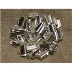 100pc - Embouts Métal Argenté qualité 10x5mm   4558550016683 