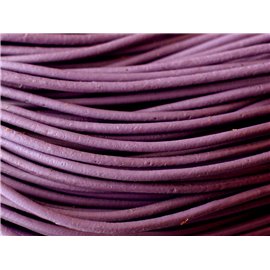 5 metros - Cordón de cuero genuino violeta violeta 2 mm 4558550001139 