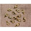 20pc - Fermoirs Mousquetons 12mm Métal Doré Qualité   4558550025685 