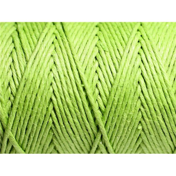 5 mètres - Cordon Ficelle Chanvre 1.2mm Vert Anis - 4558550083869 