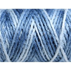 3 metros - Cordón de hilo de cáñamo 1,5 mm tonos de azul - 4558550083760 
