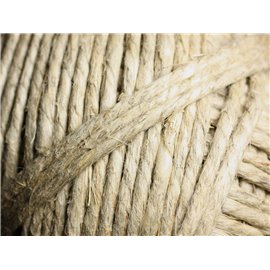 2 mètres - Fil Corde Cordon Ficelle Chanvre 4-5mm Beige Ecru - 4558550083791