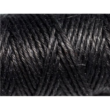 3 mètres - Cordon Ficelle Chanvre 1.5mm Noir - 4558550083616 