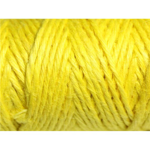 3 mètres - Cordon Ficelle Chanvre 1.5mm Jaune - 4558550083630 