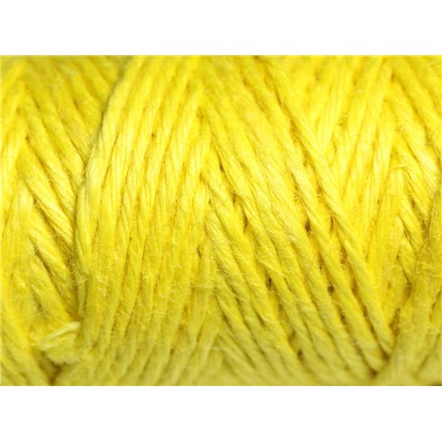 3 mètres - Cordon Ficelle Chanvre 1.5mm Jaune - 4558550083630 