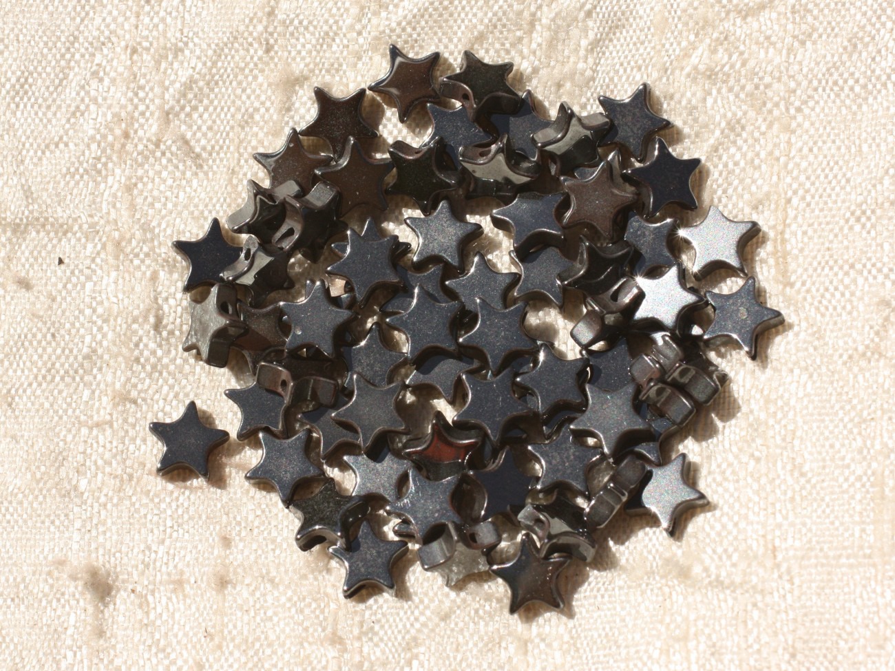 20pc - Perles de Pierre - Hématite Etoiles 6mm - 4558550018649