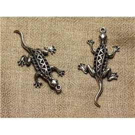 Colgante Charm bañado en plata de rodio - Lagarto Gecko 50 mm 4558550024589 