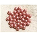 10pc - Perles Nacre Boules 8mm ref C2 Rose Saumon   4558550004246 