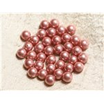 10pc - Perles Nacre Boules 8mm ref C2 Rose Saumon   4558550004246 