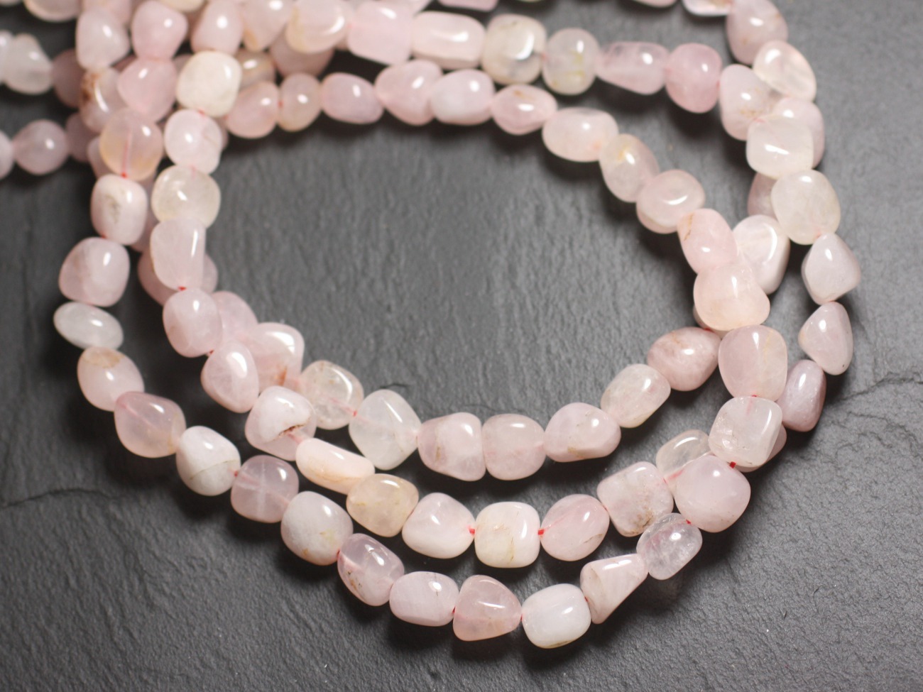 10pc - Perles de Pierre - Quartz Rose avec imperfections Nuggets 8mm -  4558550007186 