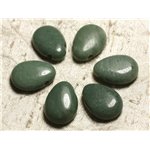 Pendentif Pierre semi précieuse - Jade Vert Amande Goutte 25mm   4558550024824 