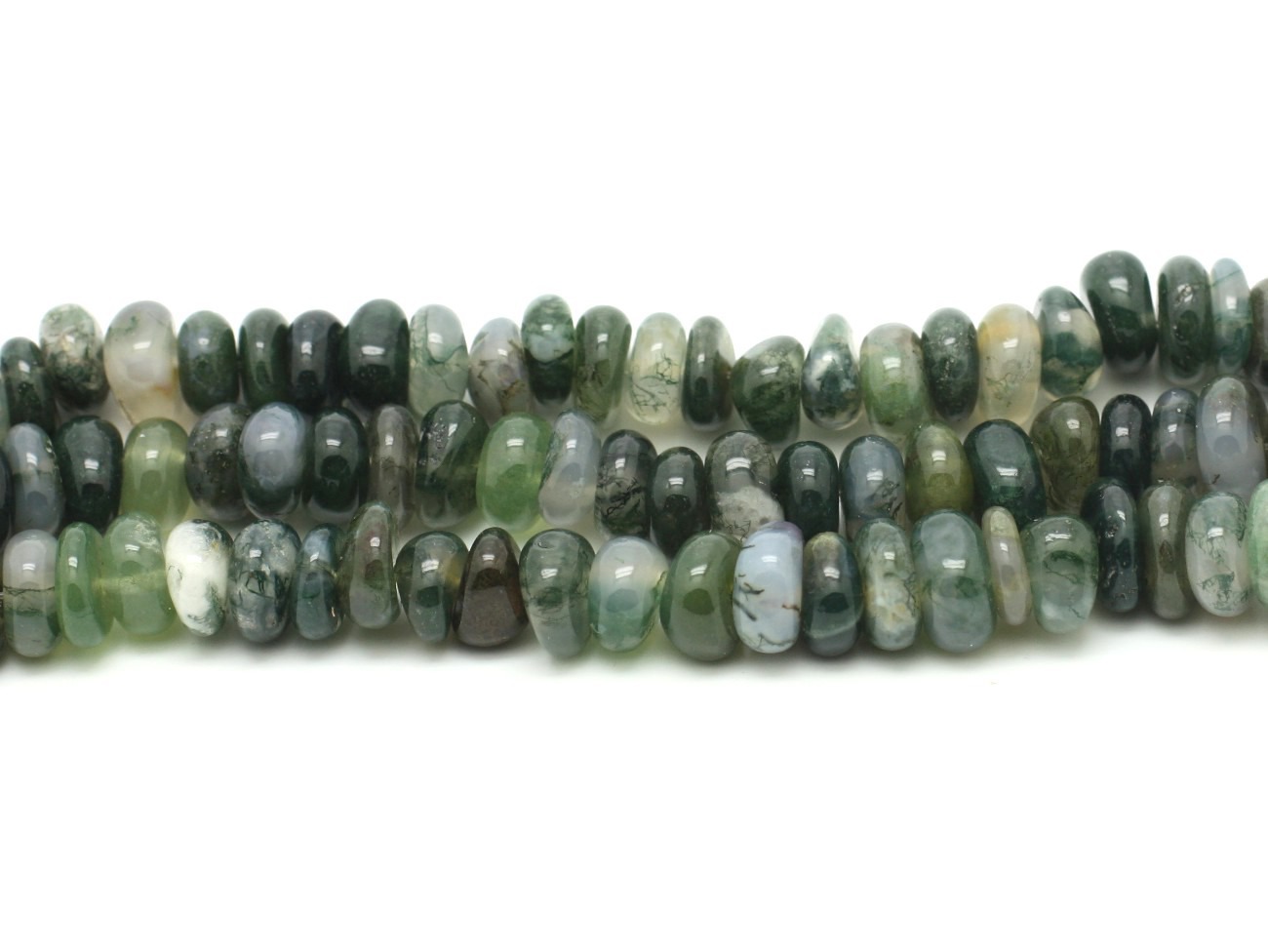 10pc - Perles de Pierre - Agate Mousse Chips Palets 8-11mm   4558550017468 