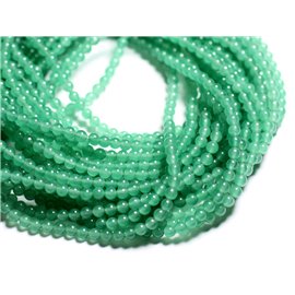 Filo 39 cm 92 pezzi circa - Perline di pietra - Sfere di giada 4 mm Verde - 4558550081551 