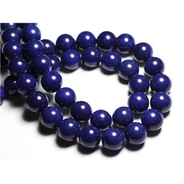 4pc - Perles de Pierre - Jade Boules 14mm Bleu Nuit -  4558550081612 