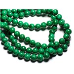 10pc - Perles de Pierre - Jade Boules 8mm Vert Empire -  4558550081698 