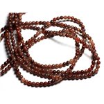 Fil 39cm 93pc env - Perles de Pierre - Aventurine Marron Boules 4mm -  4558550081711 