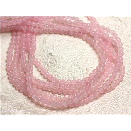 Filo 39 cm 92 pezzi circa - Perline di pietra - Sfere di giada 4 mm Rosa chiaro - 4558550081971 